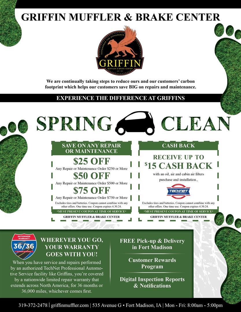 Specials Griffin Muffler & Brake Center LLC
